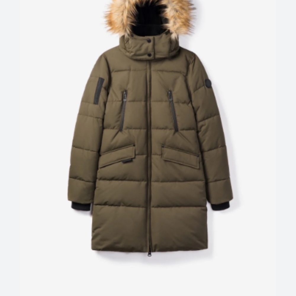 Women's Olive Green Puffer Coat